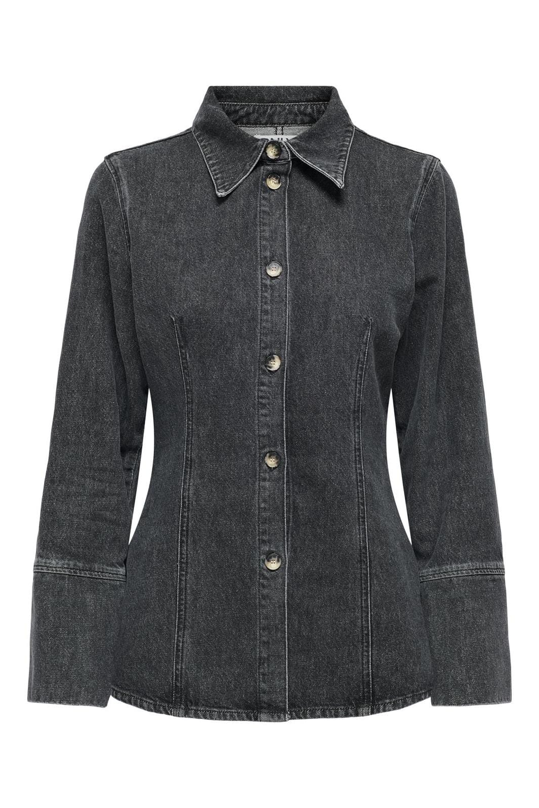 Only Onlnara L/S Fitted Shirt Sik 4717340 washed black