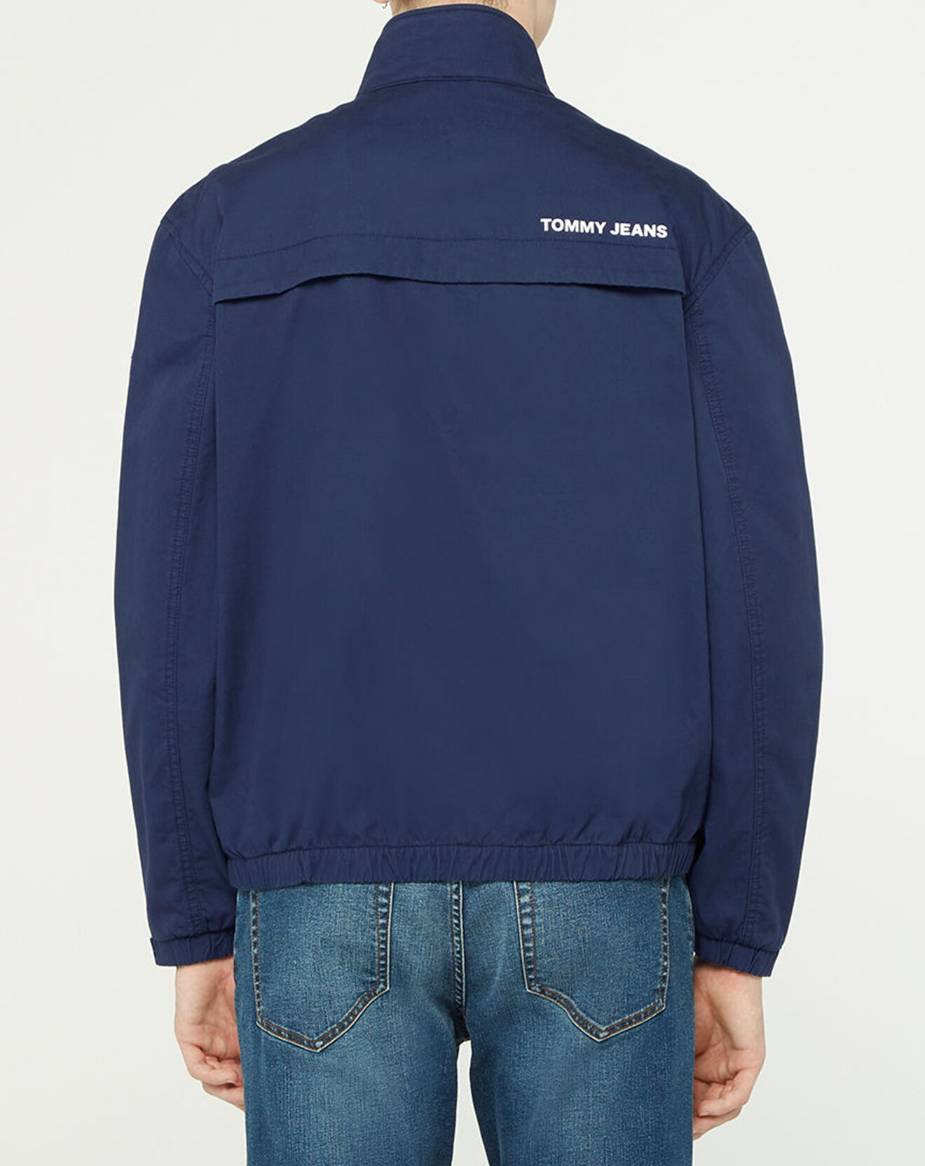 Tommy Jeans Blouson 100% Coton Bio Harrington bleu marine