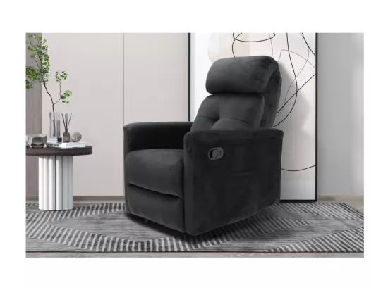 Fauteuil relaxation relevable manuellement VENISE coloris noir