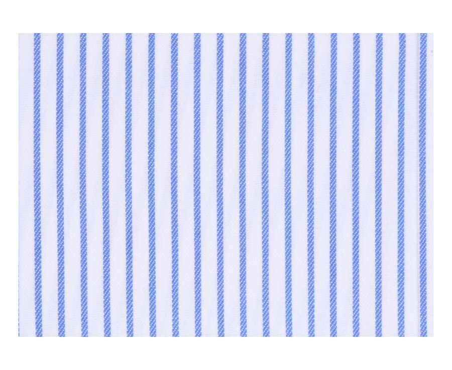 Chemise blanche rayures bleues poche poitrine - BRODERICK