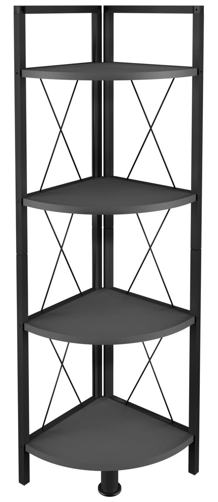 Eckregal INSASI 4 - anthrazit-schwarz - 123 cm hoch