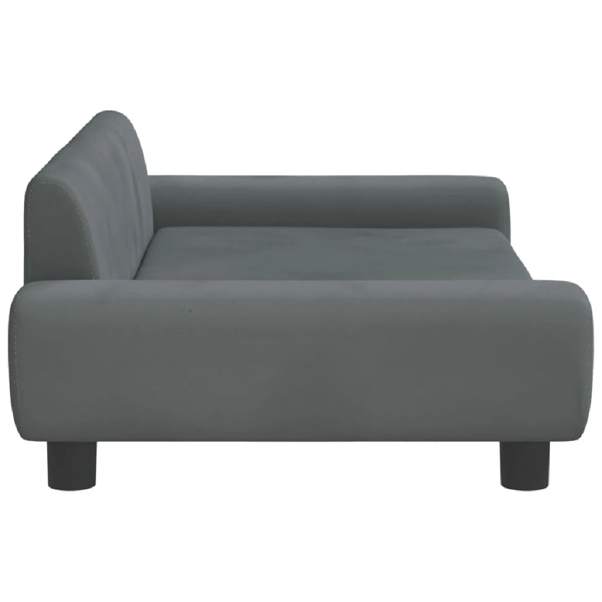 vidaXL Canapé Enfant Velours Gris Foncé