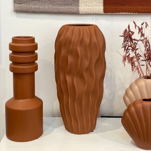 Opjet Dam Vaas - Keramiek - Terracotta