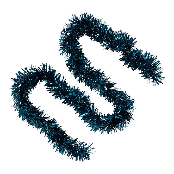 Guirlande de noël PVC coloris bleu finition brillante longueur 2 m