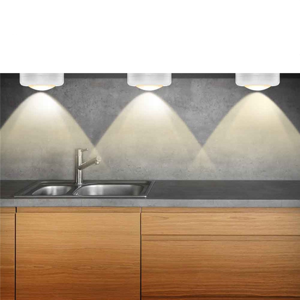 (3er Set) Kabelloses RGB LED Licht Nachtlicht mit Touch Control und Fernbedienung (Dimmbar) - Weiss