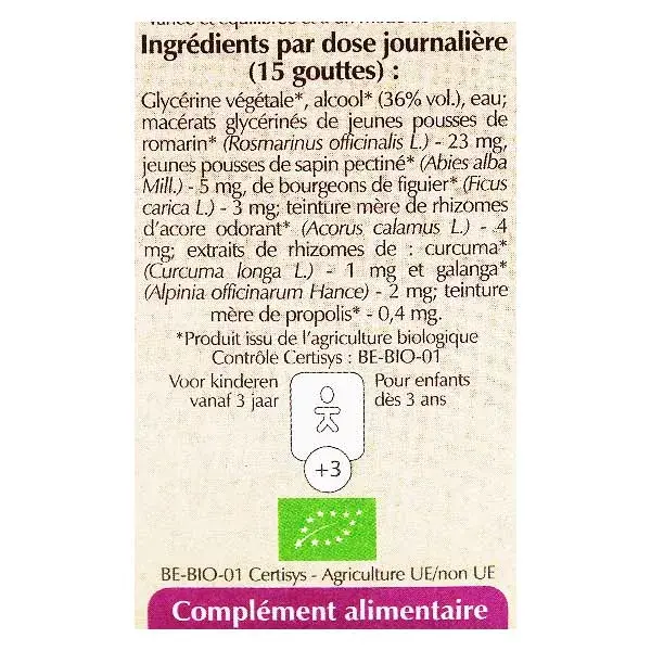 Herbalgem Complexe de Gemmothérapie Cologem Confort Intestinal Bio 30ml