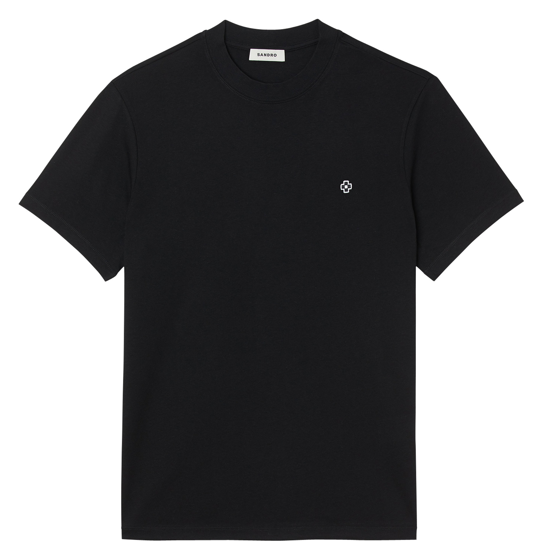 Tee-shirt manches courtes en coton| Noir