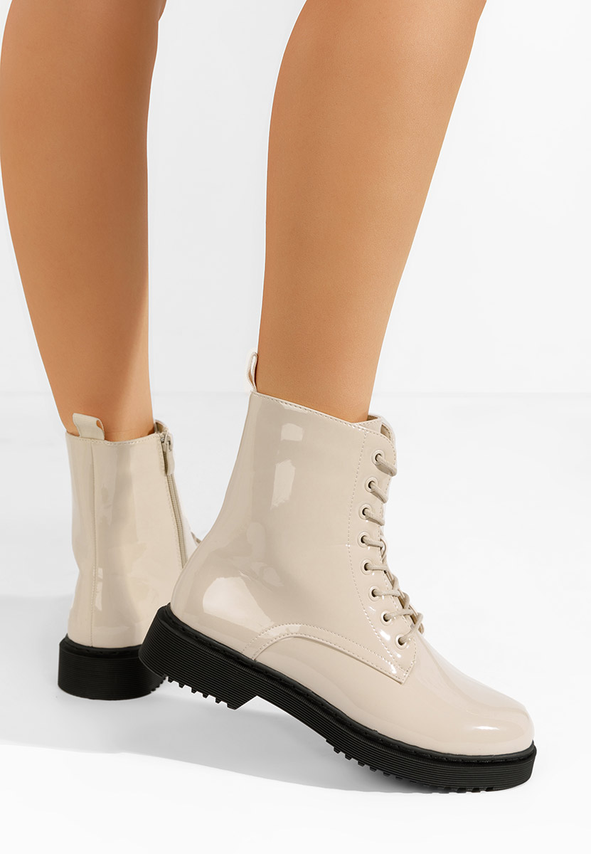 Bottines à lacets beige Sharonda