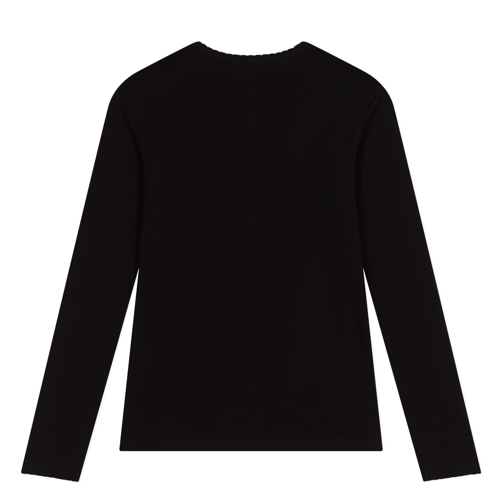 Tee-shirt col rond en coton | Noir