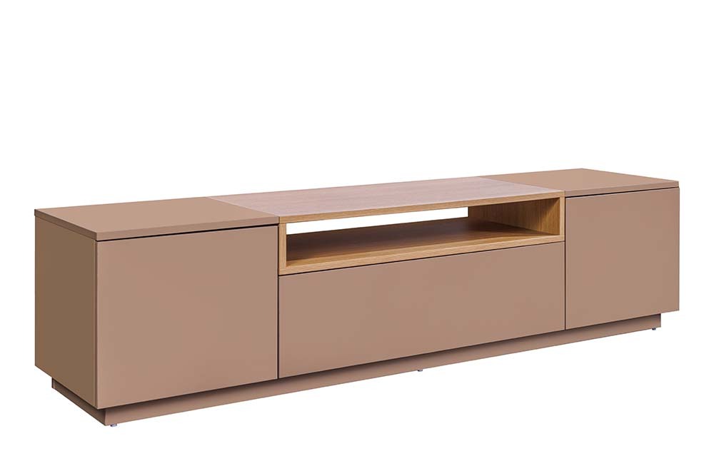 Modernes TV-Board LOFT 160cm natur grau beige greige drei Fächer Schublade