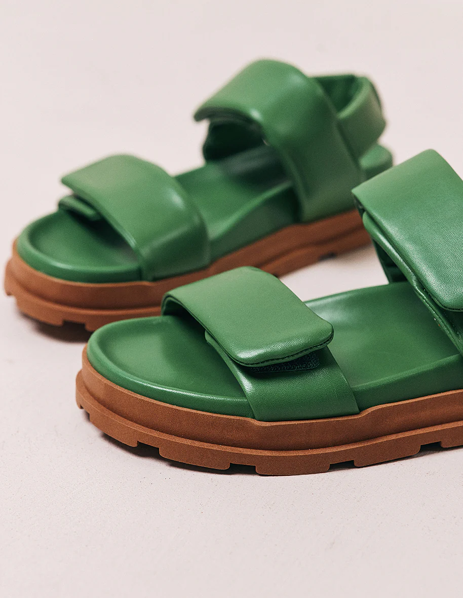 Sandales Clara - Cuir vert