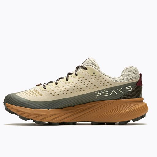 Merrell Agility Peak 5 Sneakers, Oyster/Olive, 46.5
