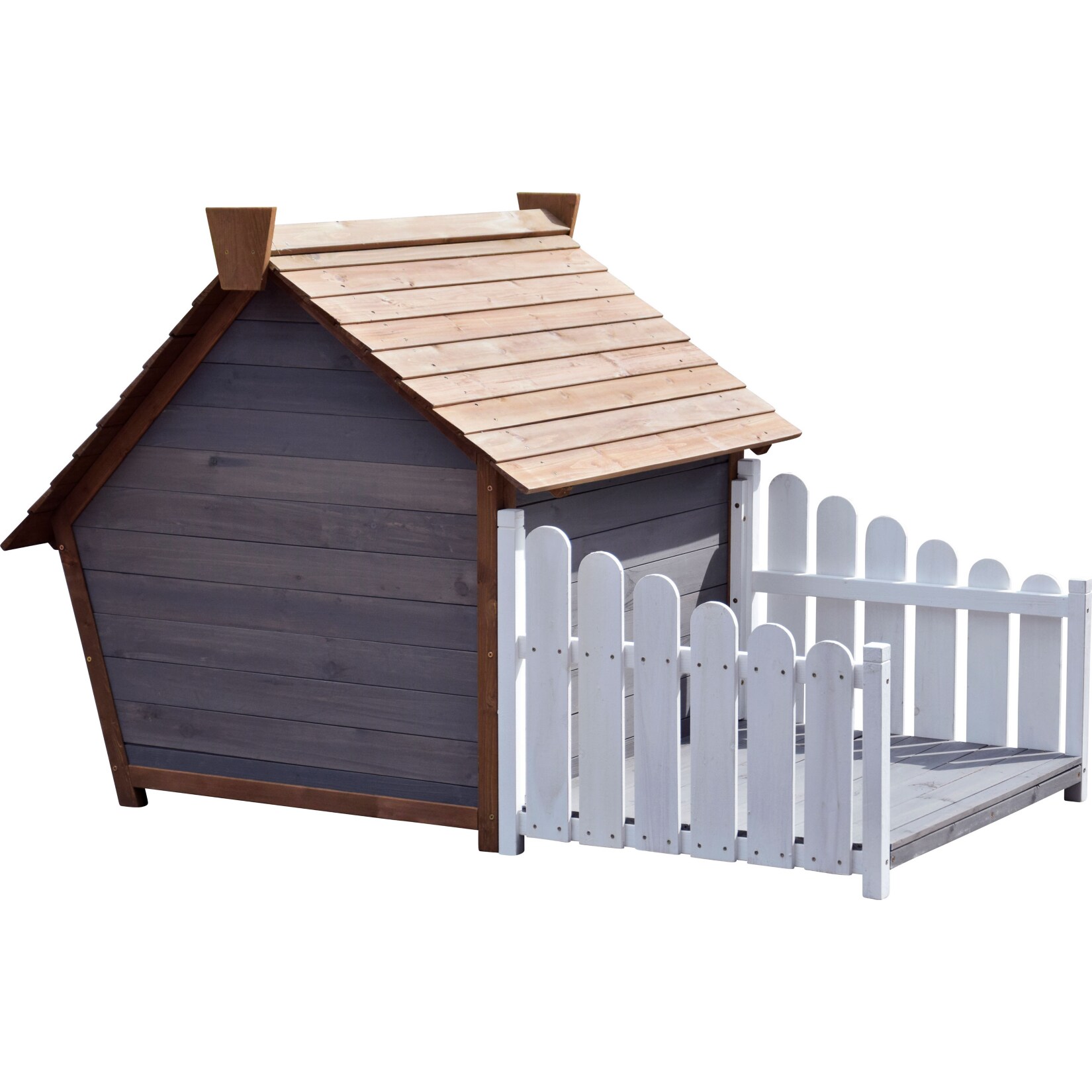 Dobar Outdoor-Hundehütte mit Spitzdach und seitlicher Veranda