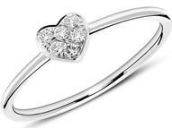 Hart ring in 14 karaat witgoud met Diamanten