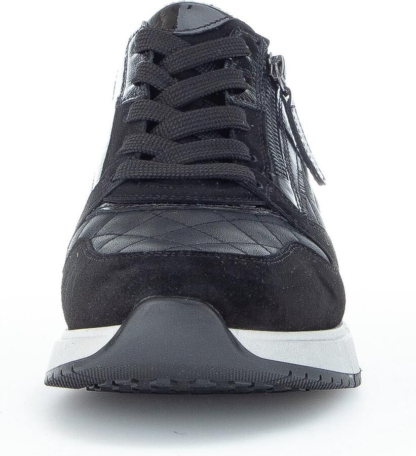 Gabor 528 Lage sneakers Leren Sneaker Dames Zwart