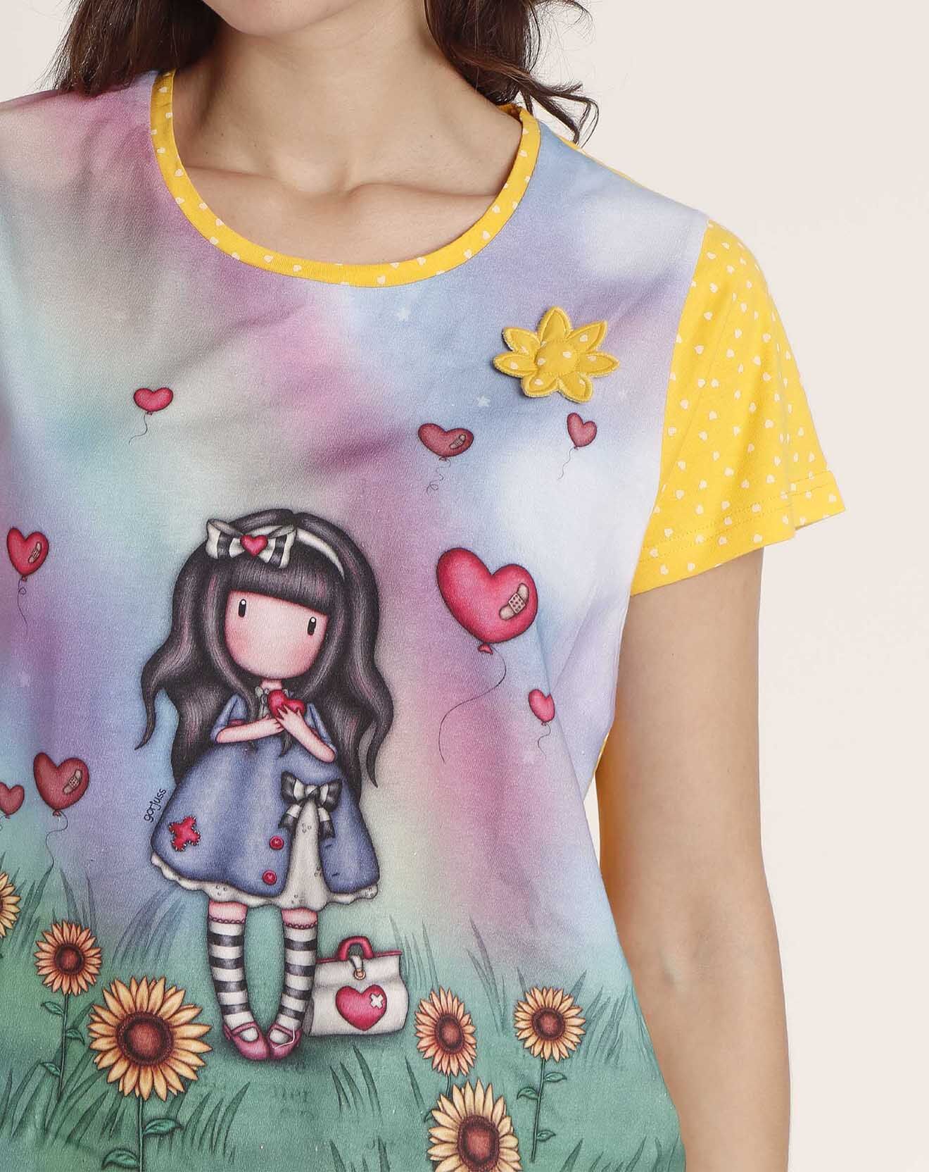 Santoro Gorjuss Pyjama T-Shirt & Short Mélusine jaune