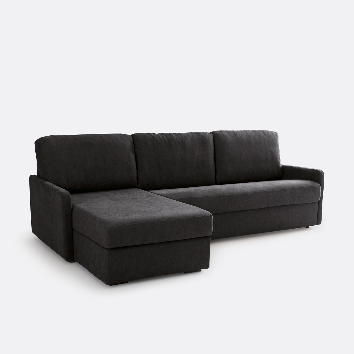 LA REDOUTE INTERIEURS<br>Sofá-cama de canto, tecido texturizado, espuma Marta