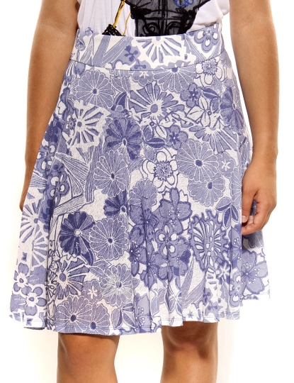 Ladies Skirt Concier Purple and White