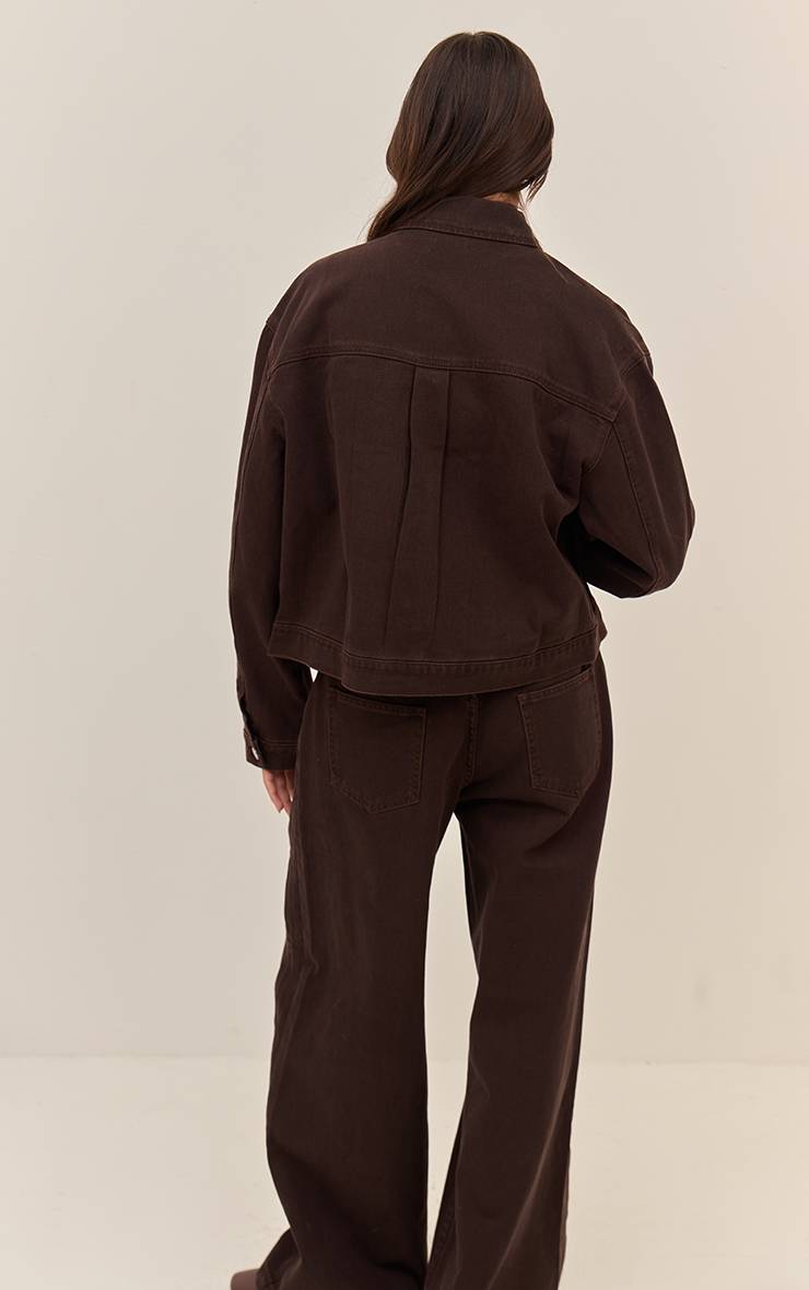 Dark Chocolate Veste En Jean Oversize À Détails Plissés