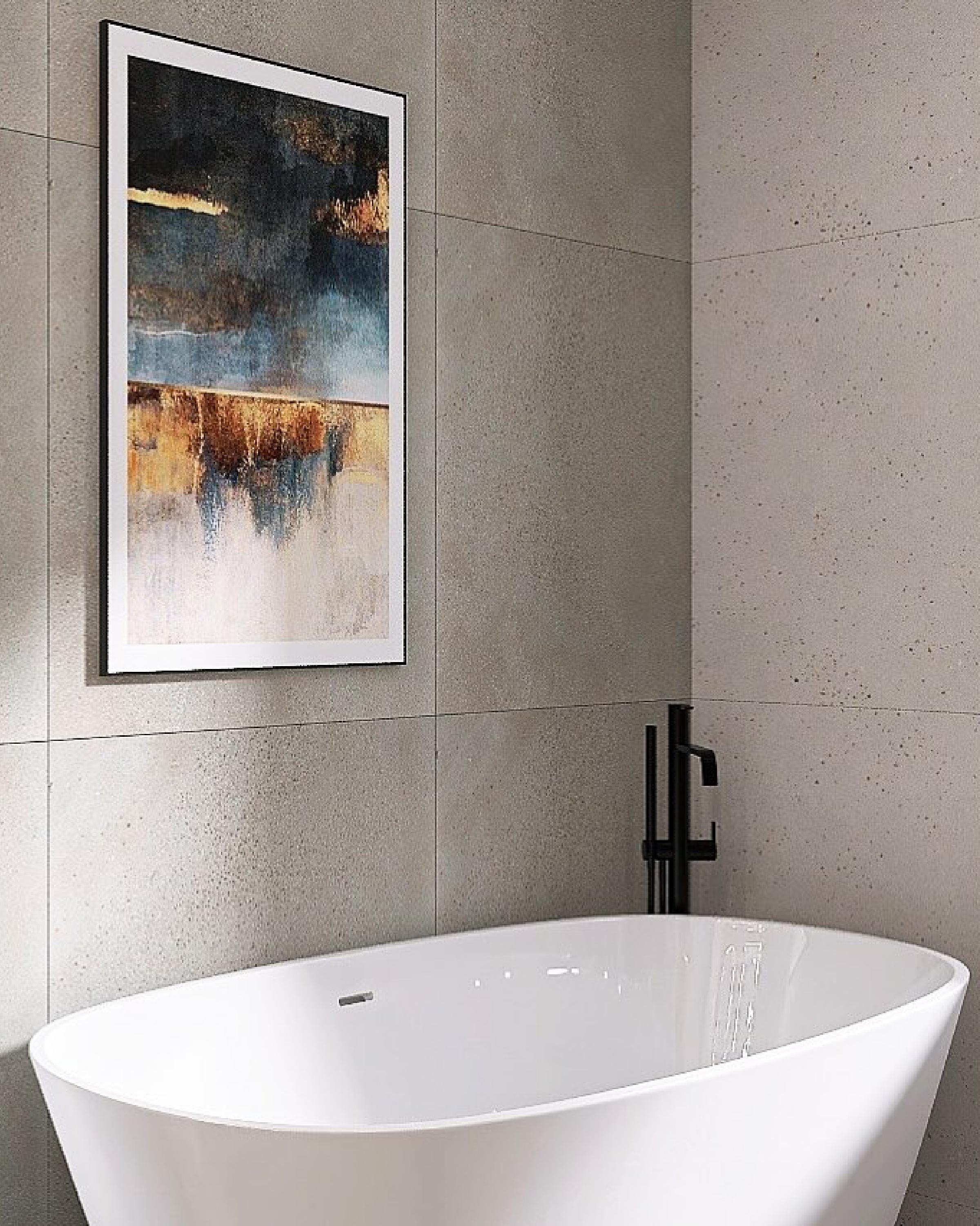 Vrijstaand bad CARRERA 180 x 80 cm Wit