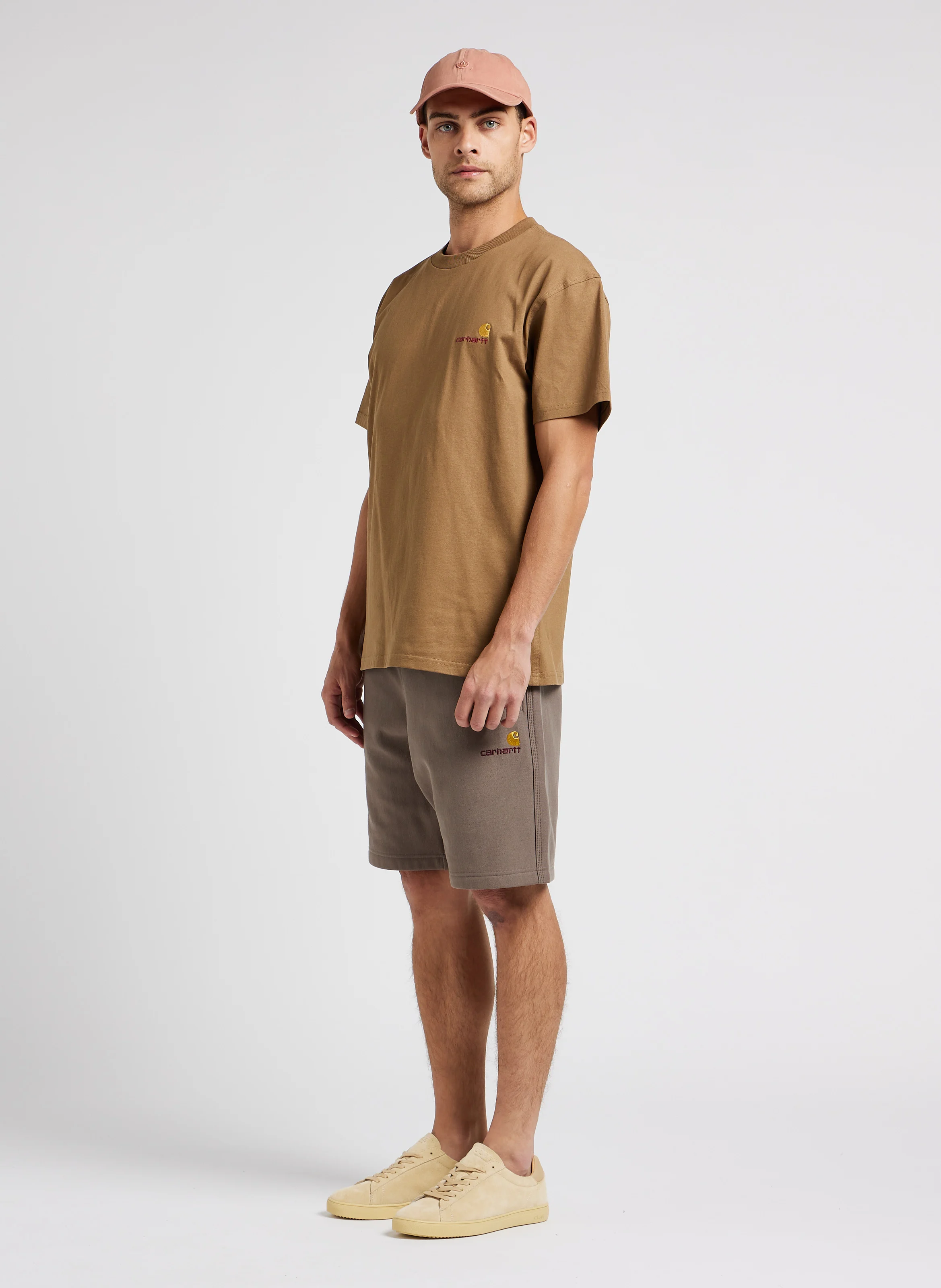 BRADLEY - Baskets basses en cuir velours | Beige