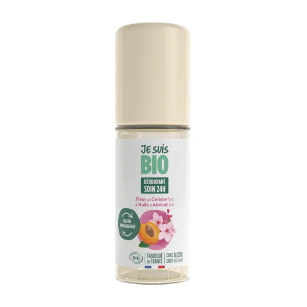 Je Suis Bio Déodorant Roll-on 24h - Fleur de Cerisier - Abricot 50ml
