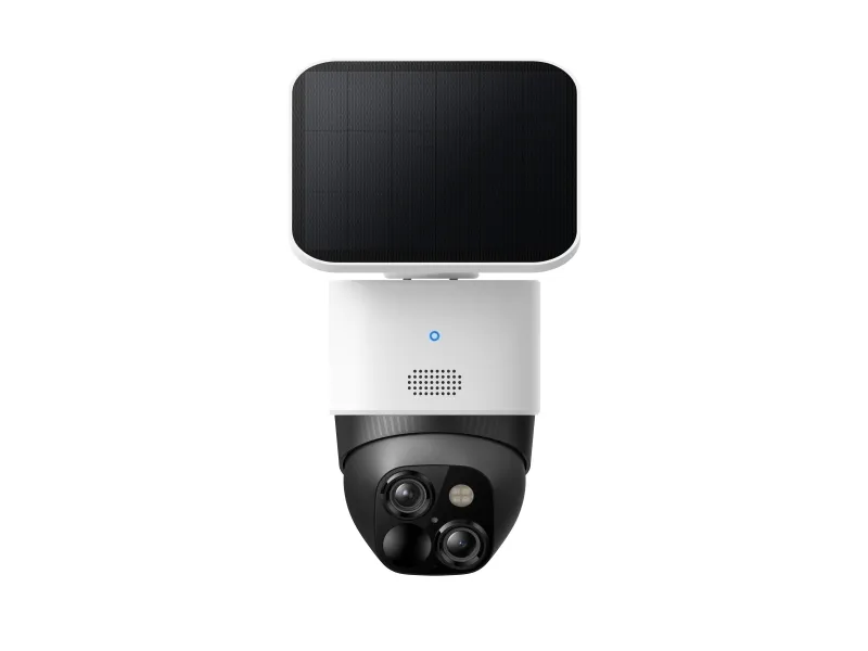 Eufy SoloCam S340 - Netværksovervågningskamera - panonering / hældningsvinkel - kanontårn - vejrbestandig - farve (Dag/nat) - 3K - audio - trådløs - WiFi - med Solar Panel