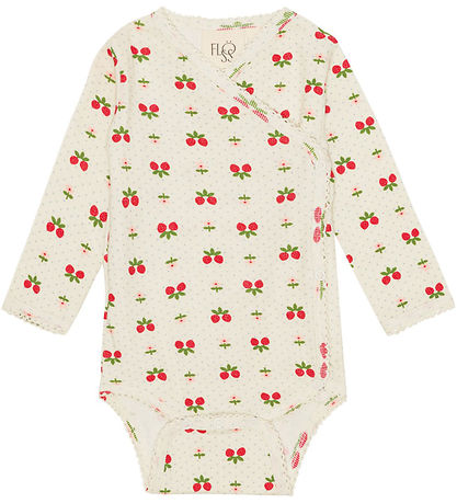 Flöss Wickelbody l/ä - Sofia - Soft White Berry