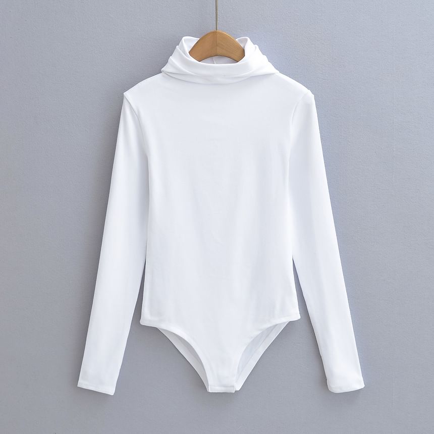 Reknovine - Effen bodytop met lange mouwen en coltrui