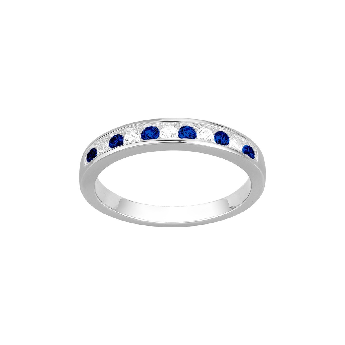 Bague en Argent avec spinelle bleu saphir