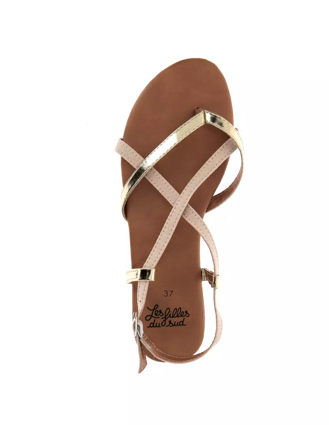 LES FILLES DU SUD B922150 - Sandales & nu-pieds NUD/PLATINE