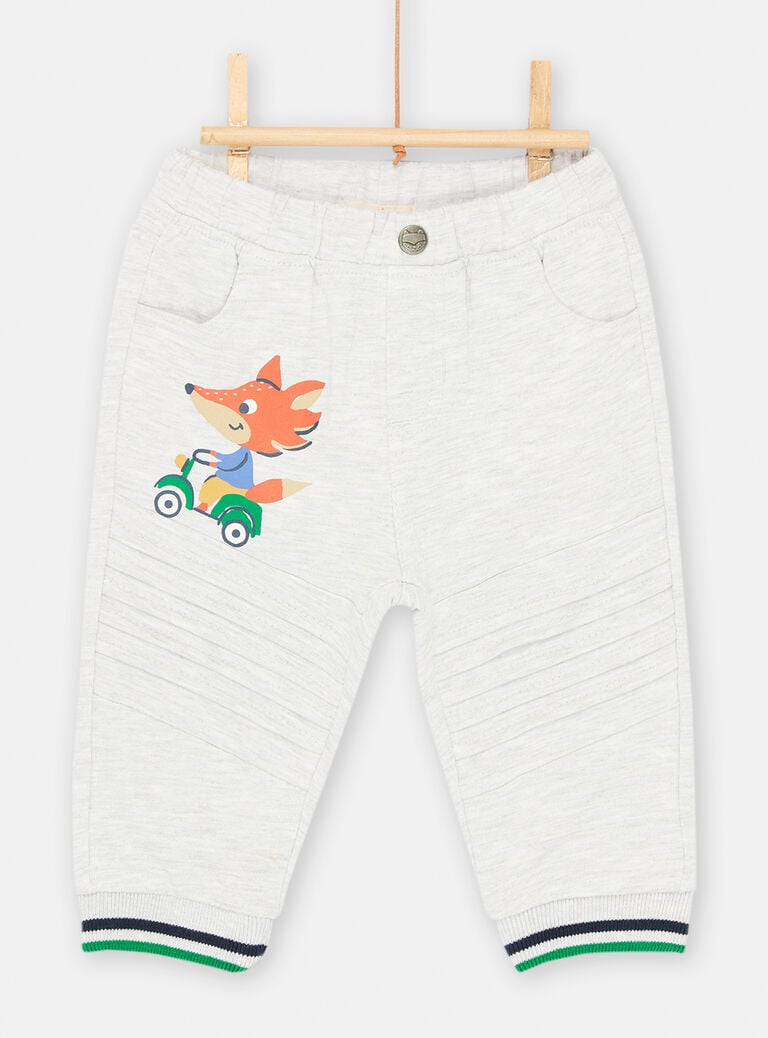 Pantalon gris chiné doux et confortable pour bébé garçon