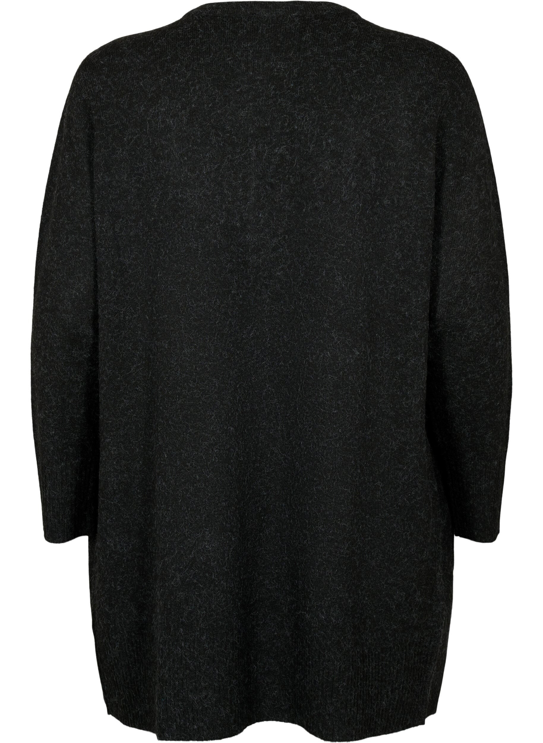 Meleret strik cardigan med lommer