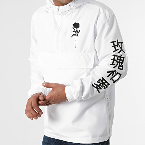 Coupe-Vent Oriental Mono Blanc Noir