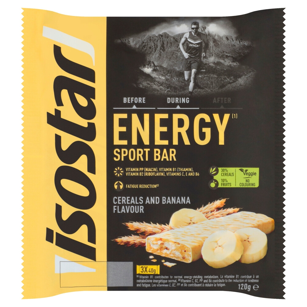 6x Isostar High Energy Sportreep Banaan3 x 40 gr