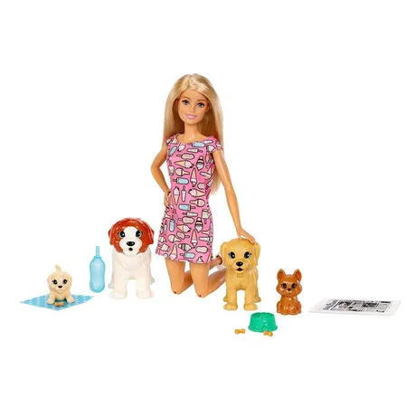 Barbie Hundesitterin und Welpen