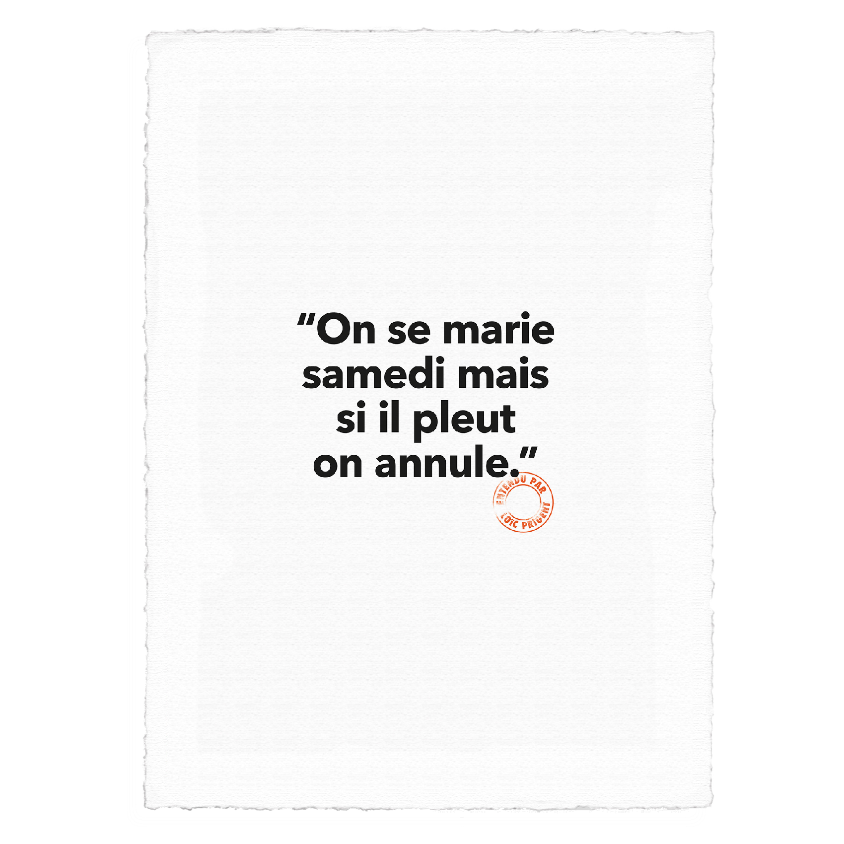 Affiche x Loïc Prigent| Blanc
