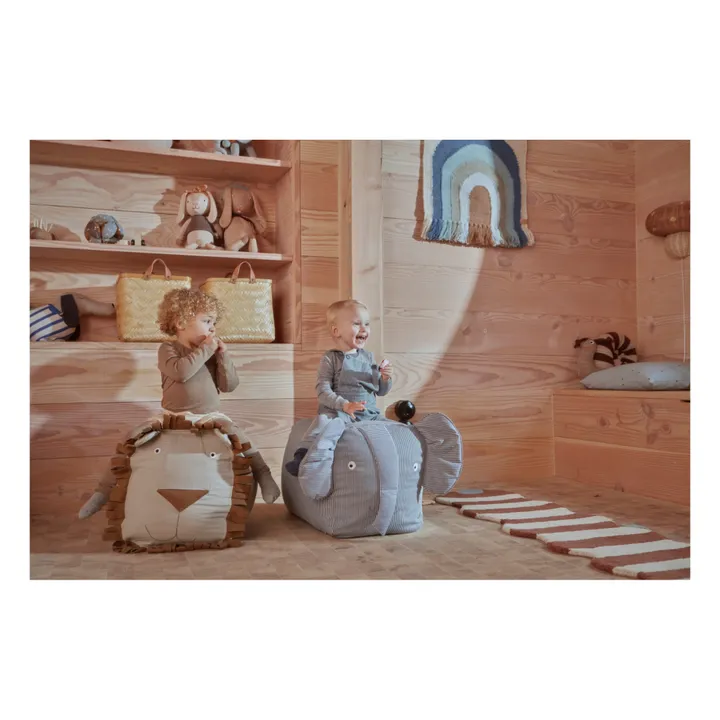 Oyoy Mini Pouf Erik l'élephant | Bleu