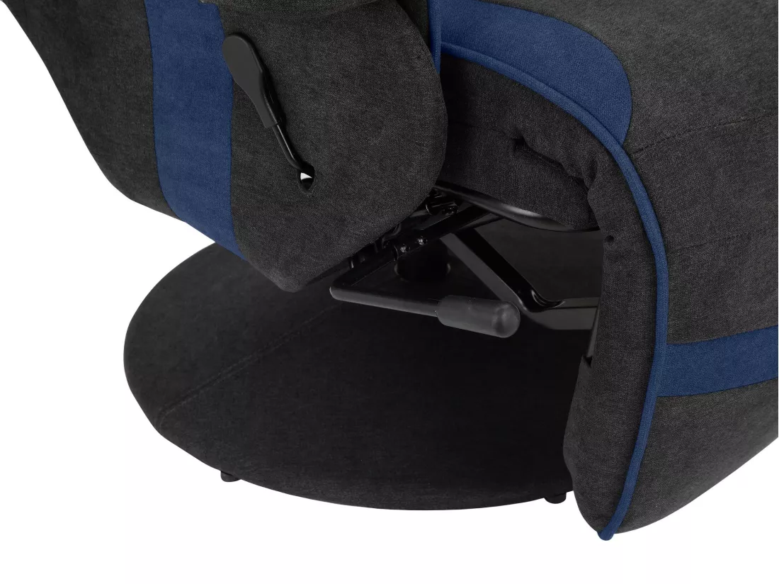 Junker | Gamer Recliner Manuel en tissu bleu