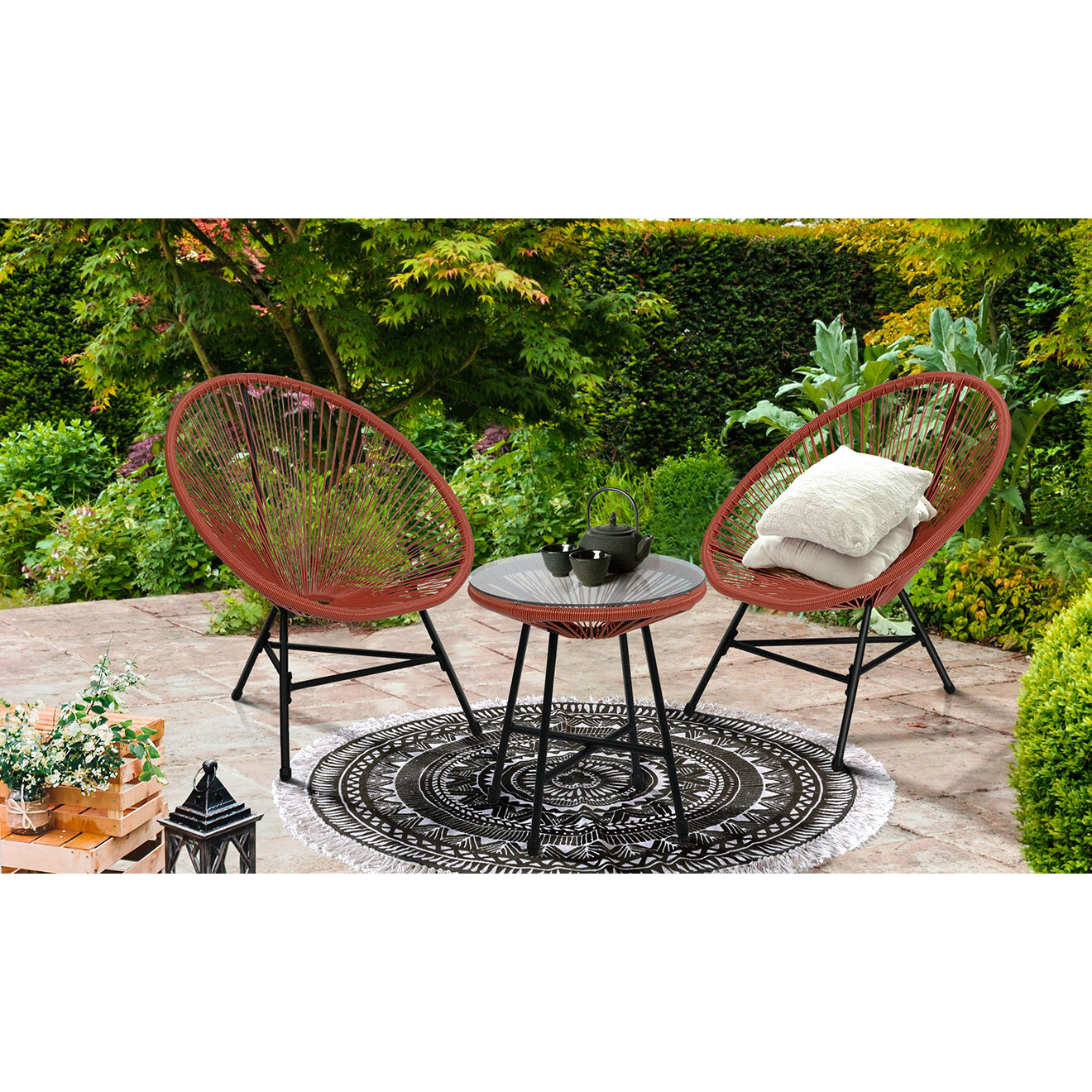 Pratik Garden Salon de jardin Ibiza terracotta