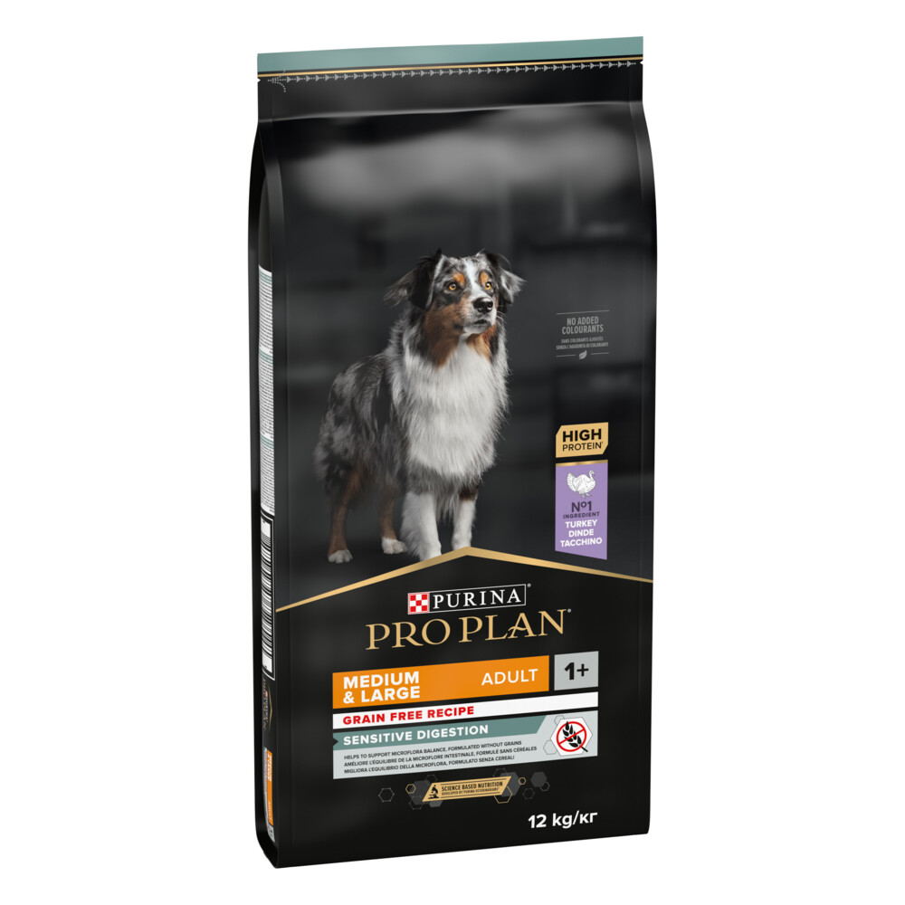 Pro Plan Adult Medium & Large Sensitive Digestion Graanvrij Kalkoen12 kg