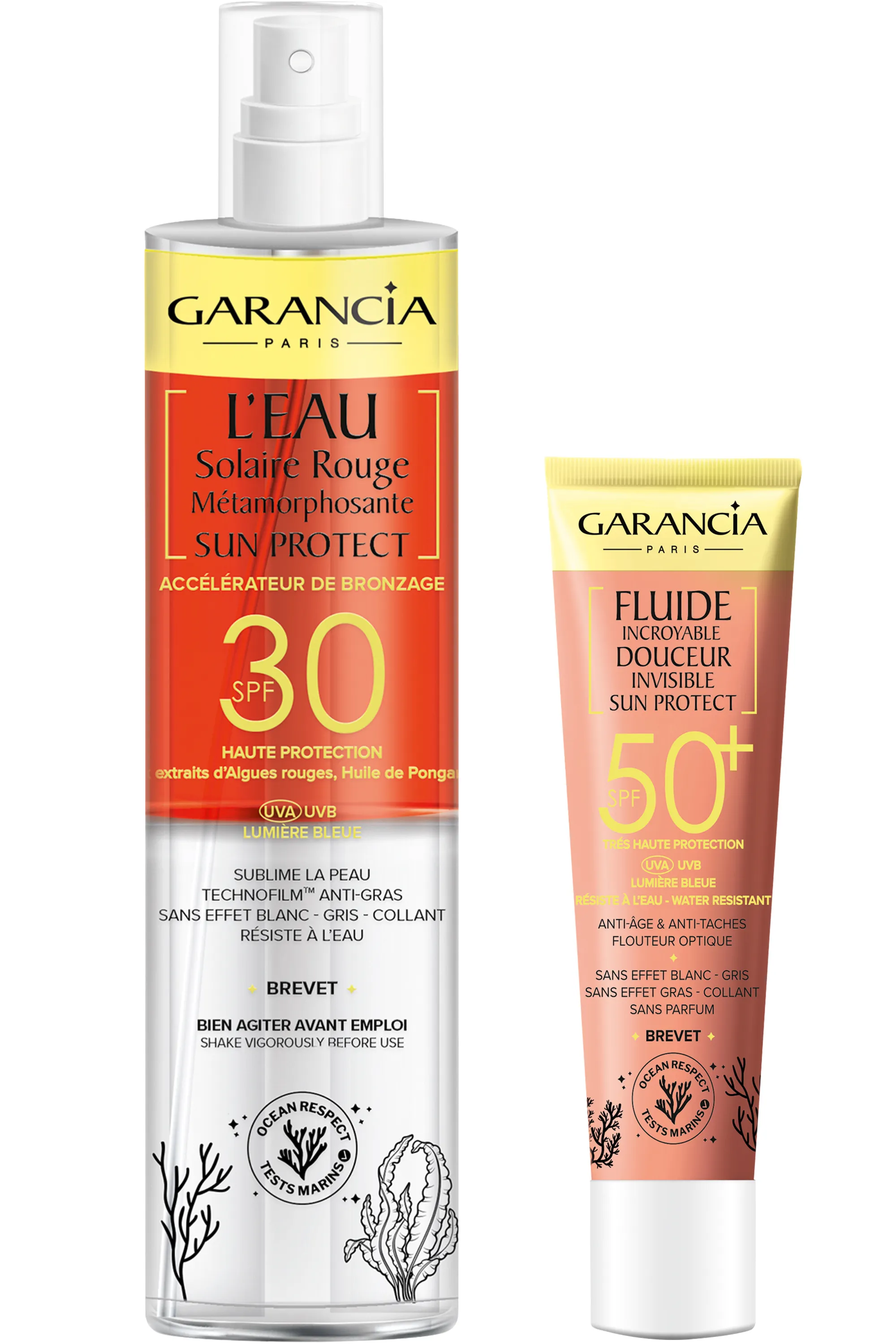 Garancia Duo solaire visage SPF50+ et corps SPF30
