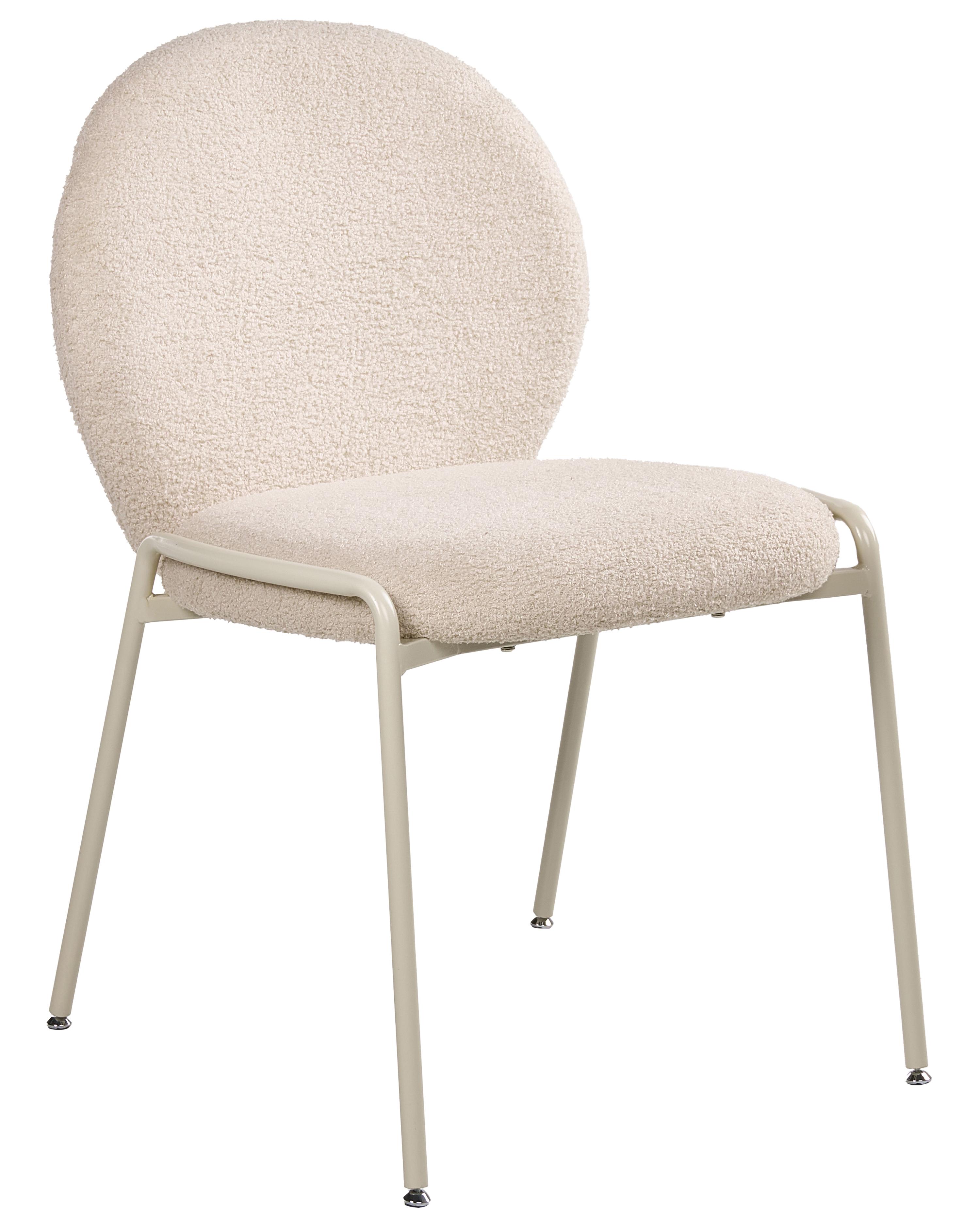 Set van 2 stoelen ELLIE Bouclé Lichtbeige