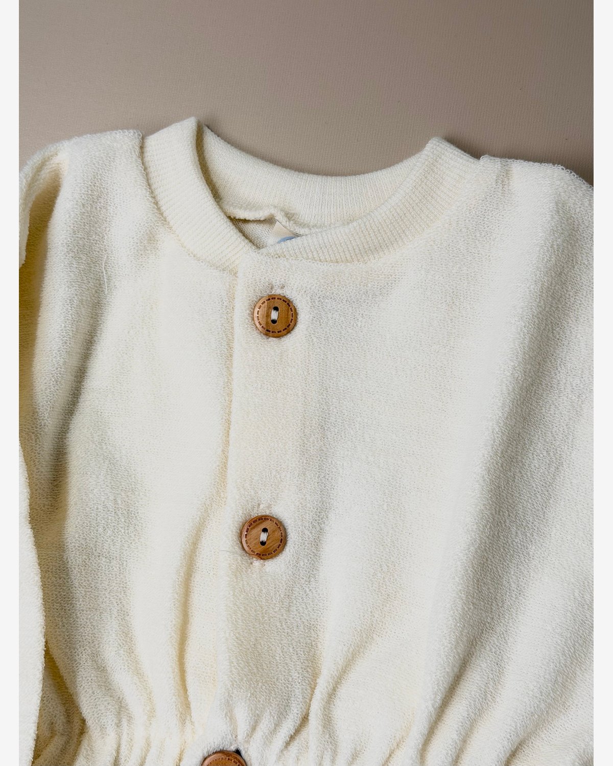 Nattpose Baby M/ Knapper – Ullfrottè, 100% Merino