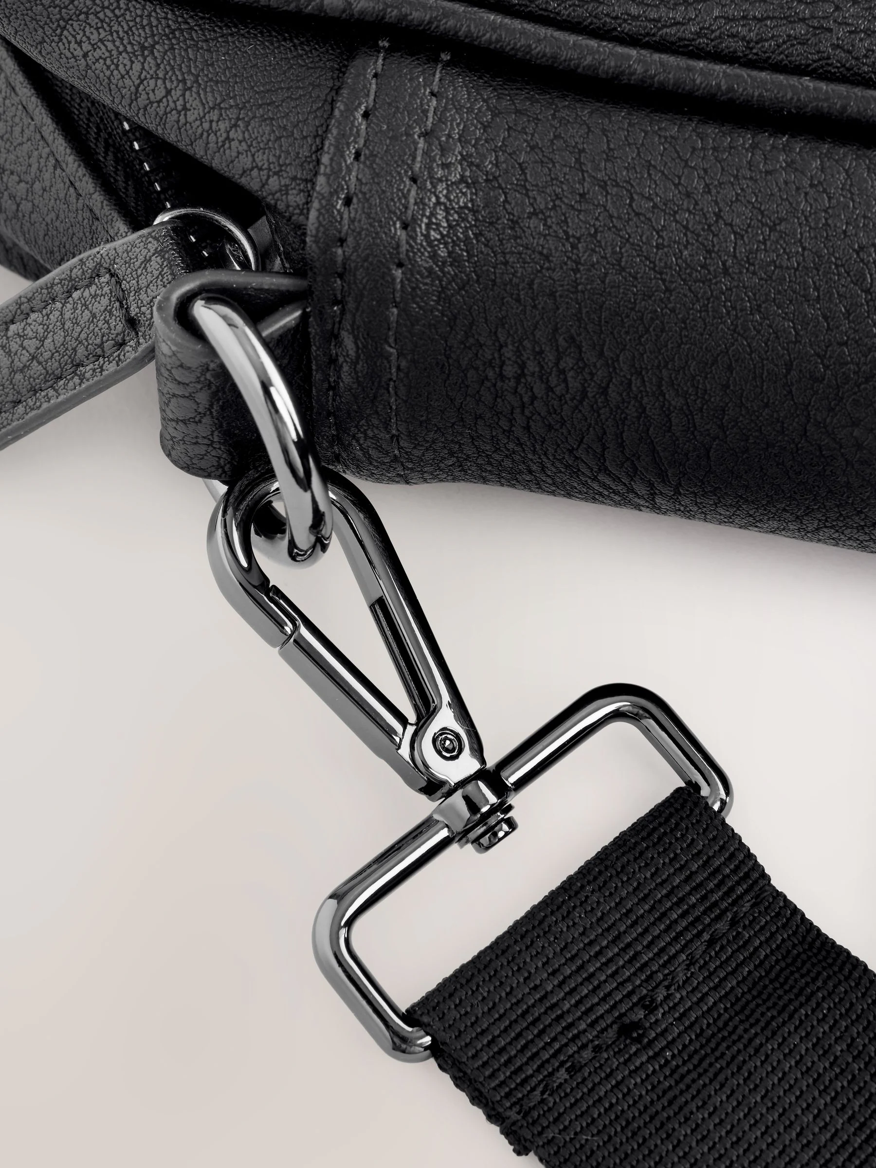 Zwart - Faux Leather Briefcase