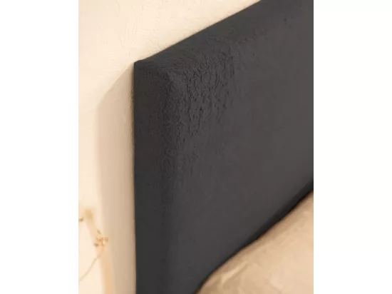 Tête de lit en coton gris anthracite 180x80cm - OSLO - DECOWOOD