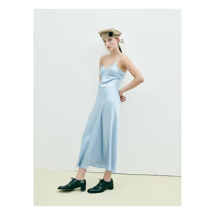 The Garment Robe Catania Slip Soie | Bleu Clair