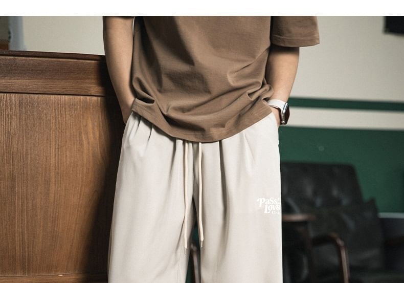 Really Point - Wijde broek met trekkoord en letters