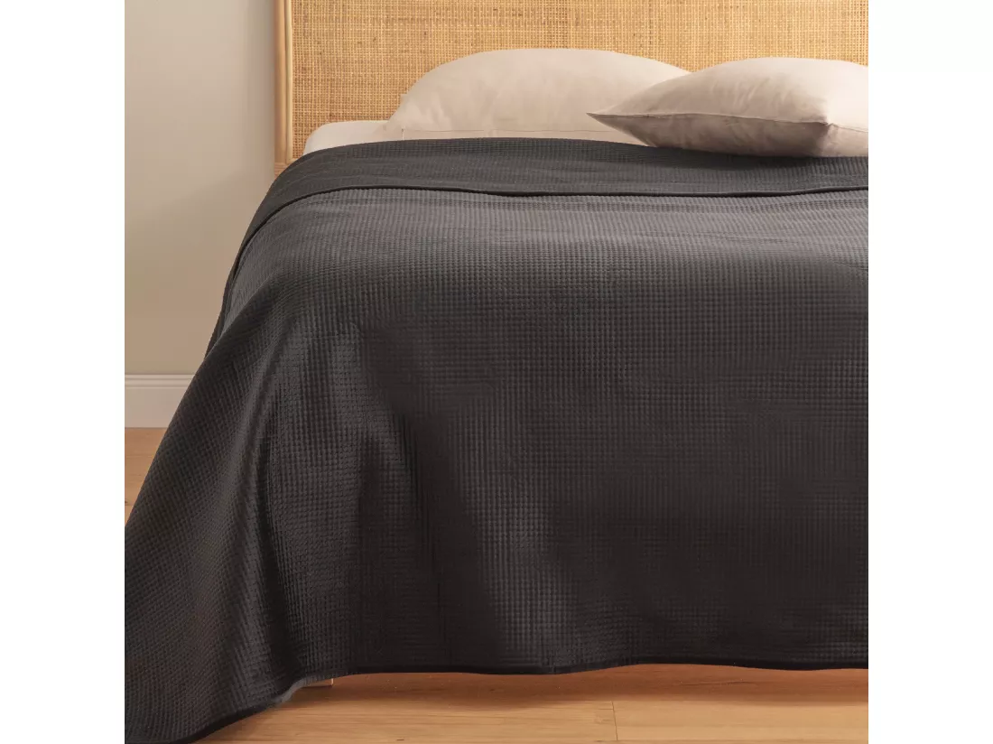 Jeté de lit Pontoso Noir Polyester 200 x 220