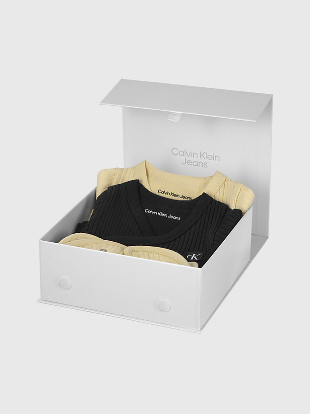 Conjunto para presente composto por body e babador.